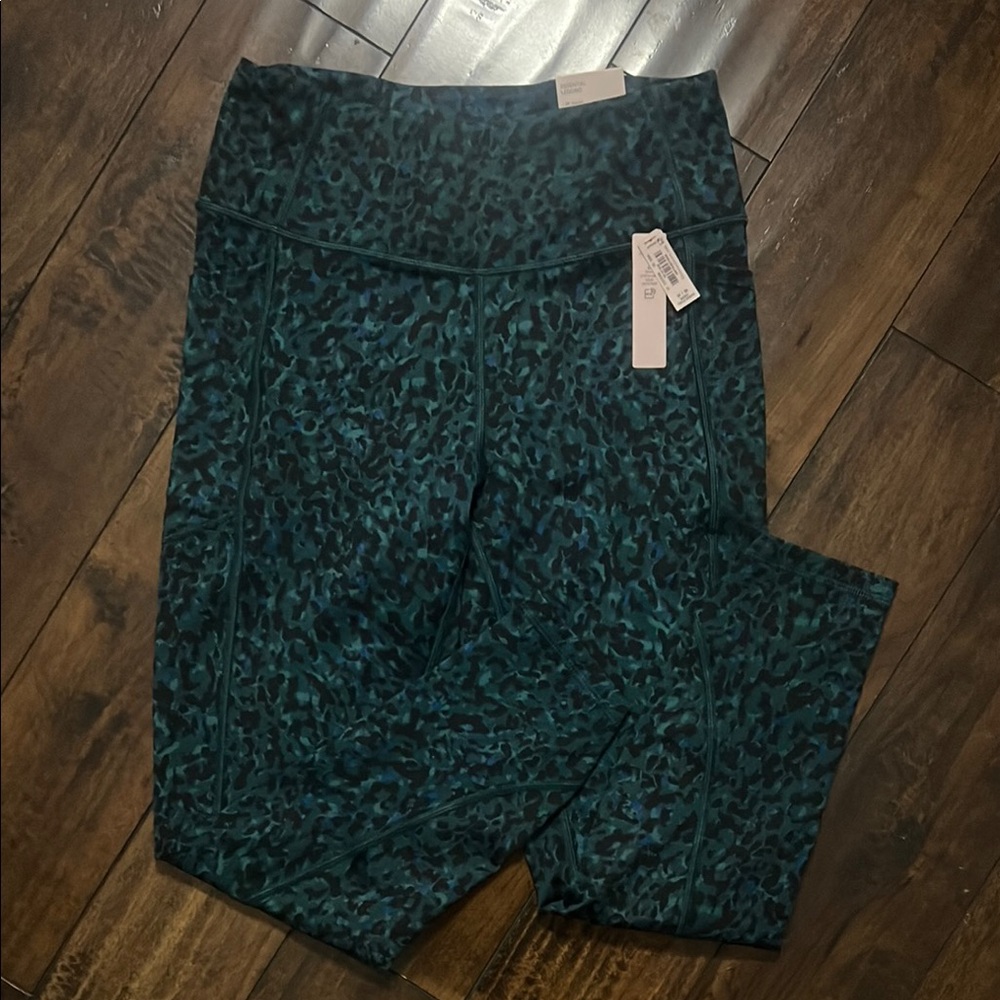 Teal and Black Patterned Leggings